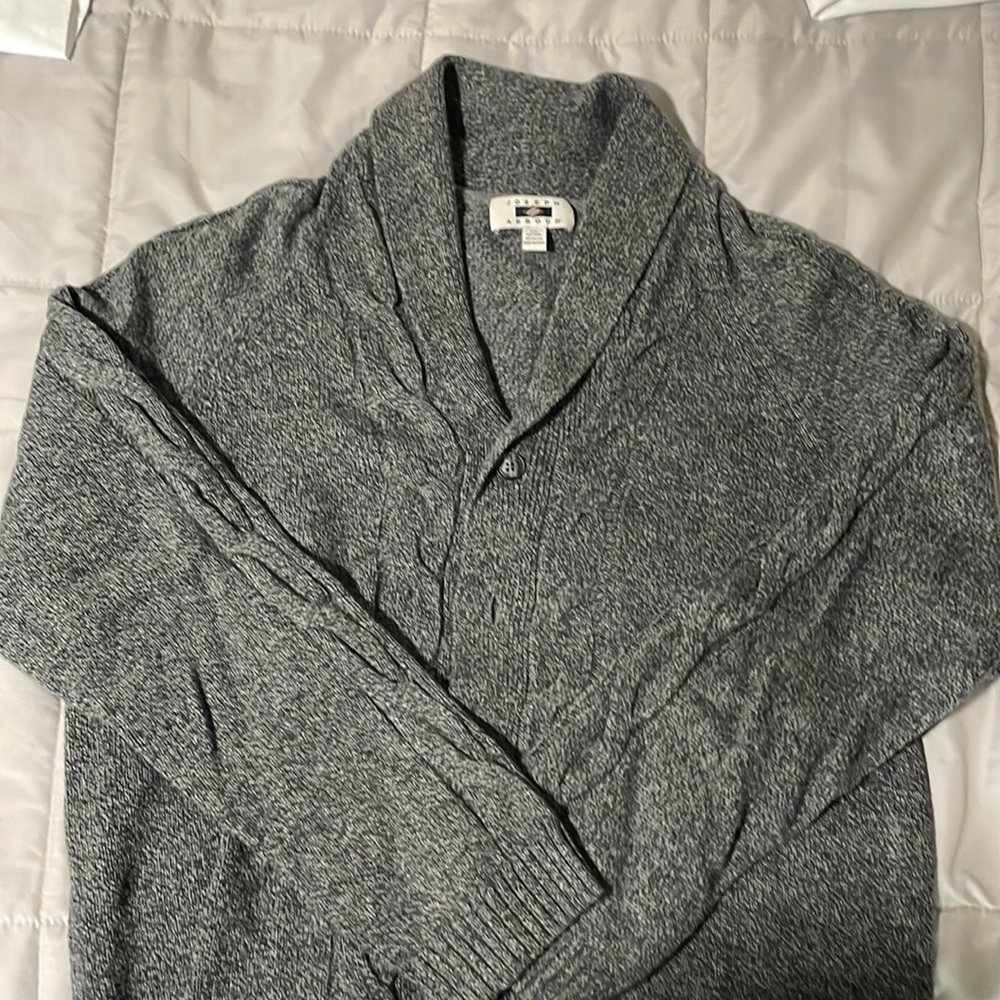 Joseph Abboud Men’s XL Shawl Cardigan - Gray Cable